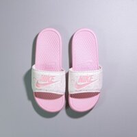 dép quai ngang nike- hoạt hình màu hồng cho nữ tặng hộp