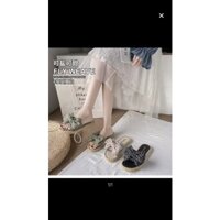 Dép quai ngang nơ đế thấp