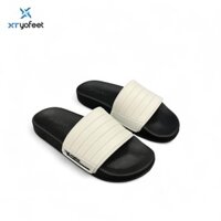 Dép quai ngang YOFEET màu trắng mới thiết kế chữ cạnh quai cá tính  Mã: XE 66