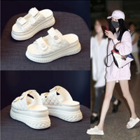 Dép Quai Sandal Nữ Quai Dán Điều Chỉnh Dê Dàng Đế Pu Siêu Nhẹ Cao 3-5-7 Tôn Dáng