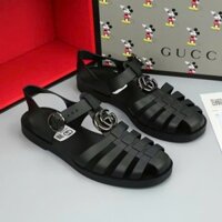 Dép rọ gc nam mẫu mới bắt vít - khuy vàng đen phong cách.Dép sandal thời trang