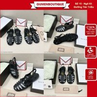 Dép Rọ Quai Hậu Nam GC Đính Logo Siêu Đẹp - Dép Sandal GC Đế Cao Su Đúc Màu Đen Mẫu Hot Trend 2024
