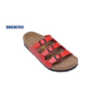 Dép sandal Birkenstock Florida803, giày đi biển, đế cao su chống trượt, giày thường cho nam và nữ màu đỏ
