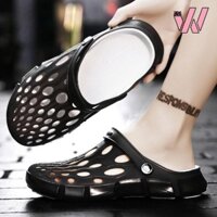 Dép Sandal bít mũi Nam nhựa dẻo siêu nhẹ đi mưa đi biển thoáng khí chống thấm nước ♥Wilmi G038♥