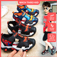 Dép sandal cho bé trai, dép quai hậu xăng đan rọ người nhện trẻ em đế siêu mềm êm chân hàng qc cao cấp size đại 26-36