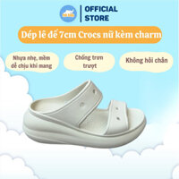 Dép Sandal Crocs nữ đế cao tôn dáng chất liệu êm nhẹ bền bỉ đúc nguyên khối, không hôi chân và chống trơn trượt