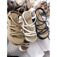 Dép sandal đế bánh mì nữ quai chun ôm chân. hàng QCC fullbox
