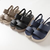 dép sandal đế xuồng 5cm nhựa cá sấu blooklyn low wedge đi mưa, lội nước, đi biển, chống hôi chân