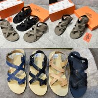 Dép sandal DSQ quai hậu vằn phòng xỏ ngón nam nữ đế trấu đủ màu cực hot 2023 dễ phối đồ đi chơi đi học