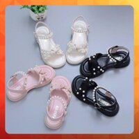 Dép Sandal học sinh quai chéo đính hạt Quảng Châu cao cấp cho bé trai bé gái HOT 2024 A028