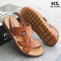 Dép sandal nam xuất khẩu 🔥 HK.STORE 🔥 da bò nguyên miếng nhập khẩu từ thái lan siêu siêu êm chân khâu may chắc chắn.