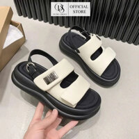 Dép Sandal Nữ Có Quai 2 Màu Trắng Đen Cao Cấp