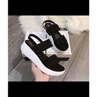 Dép Sandal Nữ Đế Bánh Mì 5cm , Dép Đế Xuồng Nữ Quai Ngang Siêu Nhẹ
