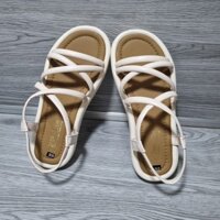 Dép SanDal nữ đế bánh mì siêu êm, quai chéo  chất liệu da lì mềm trẻ trung thời trang