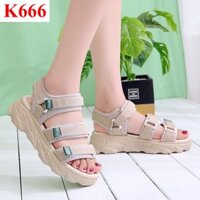 Dép sandal nữ đế cao 3 quai ngang hàn quốc mới nhất phù hợp đi học đi làm K666-SD0001