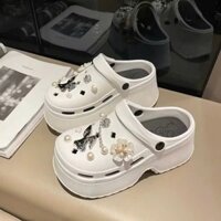 Dép sandal nữ đế cao, Sục cross nữ đế cao 7cm tôn dáng chất liệu eva siêu nhẹ 1888-choubuistore