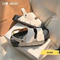 Dép sandal nữ đế cao S.YUJ-03 bản QCCC đế dày quai da mềm sang xịn - Dép quai hậu nữ cao cấp
