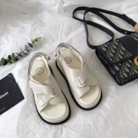 Dép sandal nữ đi học sandal quai dán chéo đế cao 3cm mềm êm dép quai hậu dép ulzzang Taoladyshoes SDTQ3