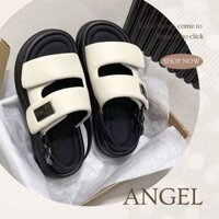 Dép Sandal Nữ, Giày Nữ Sandal 2 Quai Dán Phồng Đế Bánh Mì Hàng Cao Cấp