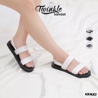 Dép sandal Nữ quai da mềm Đế bệt Cao Su ôm chân mã SD34
