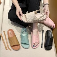 Dép sandal nữ quai ngang đi học, đế cao 3 phân chất nhựa dẻo cực xinh D190
