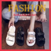 Dép Sandal Nữ Quai Ngang Khóa Dán Điều Chỉnh Dễ Dàng Đế PU 3-5-7P Siêu Nhẹ Cực Êm