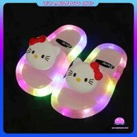 Dép Sandal Phối Lưới Hình Động Vật Dễ Thương Có Đèn Nhấp Nháy Mùa Hè Cho Trẻ Em