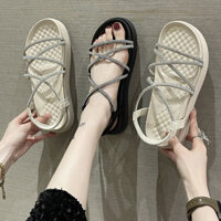 Dép sandal quai chiến binh Đính Đá tôn dáng sang chảnh Giày dép Đức Phúc