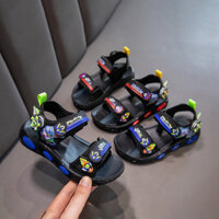 Dép Sandal Siêu Nhân Điện Quang Đen Thời Trang Cho Bé Trai - G87