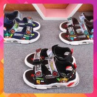 Dép sandal siêu nhân nhện có đèn Led cho bé trai mùa hè 2023 mã 810