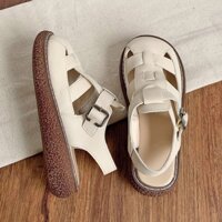 Dép sandal trắng cut out cực xinh style ullzang G076