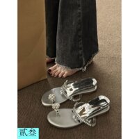 Dép Sandal Xỏ Ngón Đính Đá Thời Trang Xuân Hè 2023 Dành Cho Nữ
