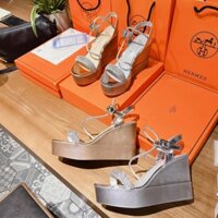 Dép Sandals Đế Xuồng Cao Cấp Quai Đính Đá Đế Siêu Nhẹ Cao 8cm Mẫu Mới 2023