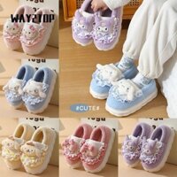 Dép Sang Trọng WAY2TOP, Dép Sanrio Hello Kitty Purin Thu Đông, Chất Lượng Cao Sang Trọng Kuromi Cinnamoroll Melody Giày Gia Đình Quà Tặng Ngày Lễ