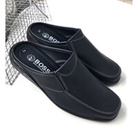 Dép sapo nam phom đẹp, da mềm, mã SP13, size từ 38-43, màu đen, đế khâu sẳn chắc chắn