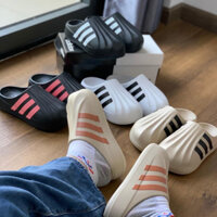 Dép Sục Adidas Đế Cao Su Dép Nam Nữ Adifom Superstar 3 Gạch Đen Trắng Đúc Nguyên Khối Êm Chân Thoáng Khí Full Size