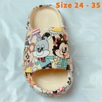 Dép Sục bánh mỳ cho bé Hoạ tiết CHuột Micky hot 2021 size 24-35