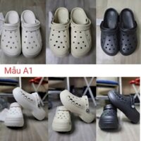 Dép sục Baya Crocs unisex đế 5cm cho người lớn, hàng xuất dư nguyên khối, siêu êm, siêu bền, chống trơn trượt.