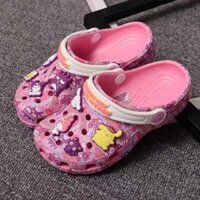 DÉP SỤC CROCS 3D TRẺ EM HÌNH HELLO KITTY kèm bộ stickers như ảnh
