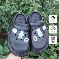 Dép Sục CROCS, Đế Bánh Mỳ 2 Lớp Chất Liệu EVA Quảng Châu Nam Nữ Đi Mùa Mưa Nắng 8899 sumistore