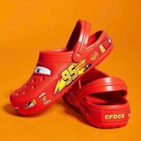 Dép sục crocs mcqueen ô tô đỏ phong cách thời trang mang đi du lịch cao cấp