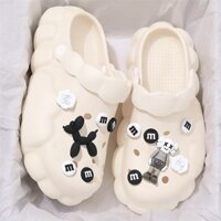 Dép sục crocs nữ thời trang kèm stiker siêu đẹp, dép nữ đế cao siêu đẹp, SIÊU XINH DỄ THƯƠNG