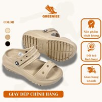 Dép Sục Crocs Sandal Nữ Đế Cao 5cm_Tặng 12 Charm Gắn Dép Cross Phụ kiện dép họa tiết dễ