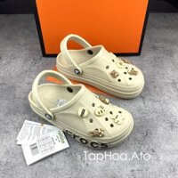 Dép sục Crocs unisex cho người lớn hàng xuất dư nguyên khối siêu êm siêu bền trống trơn trượt - TapHoa.Ato