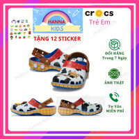 Dép sục Cross Classic Toy Story WOODY Cao Bồi Miền Tây HannaKids Giày Cros Clog Croc Trẻ Em Bé Trai Xăng đan Bò sữa