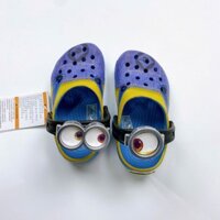Dép sục Cross, giày sục Cross clog basic trẻ em Minions màu xanh bé trai bé gái Despicable Me - Black