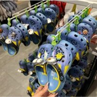 Dép sục Cross, giày sục cross clog trẻ em Minions màu xanh bé trai bé gái Despicable Me - Black size C7-J3