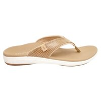 Dép sức khỏe nữ Revitalign Yumi Gecko Tan - dép kẹp nữ giảm đau cho viêm cân gan chân suy dãn tĩnh mạch - 37.5