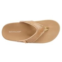 Dép sức khỏe nữ Revitalign Yumi Gecko Tan - dép kẹp nữ giảm đau cho viêm cân gan chân suy dãn tĩnh mạch - 36