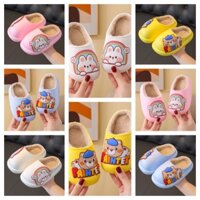 Dép Sục Lót Bông Đi Trong Nhà Ngoài Sân Chống Nước ,Chống Trơn Trượt Cho Các Bé ( Mặt trên- ngang Giao ngẫu nhiên)